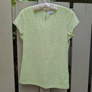 Calvin Klein Lace Overlay Top